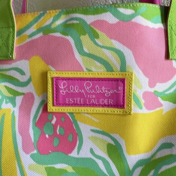 Lilly Pulitzer x Estée Lauder Canvas Tote Bag Banana Print - Picture 3 of 7